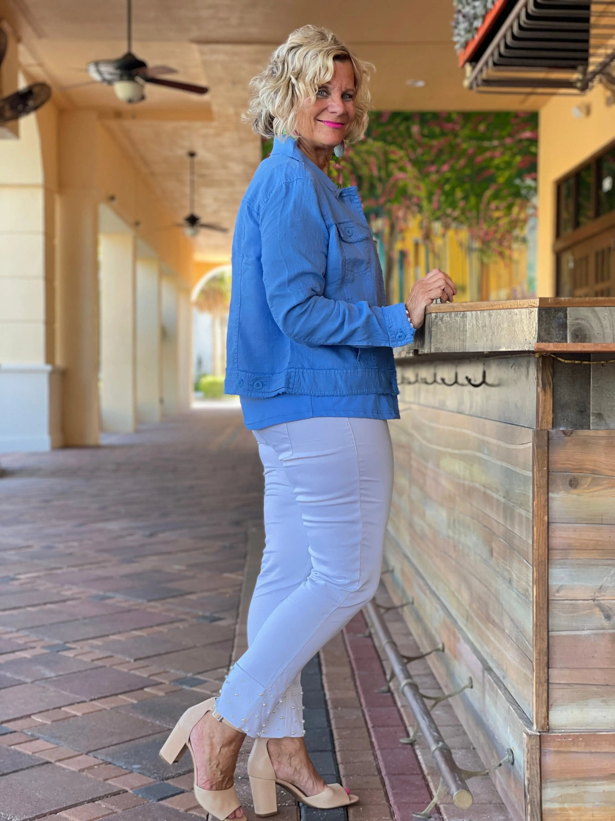 LULU B  ROYAL LINEN JACKET
