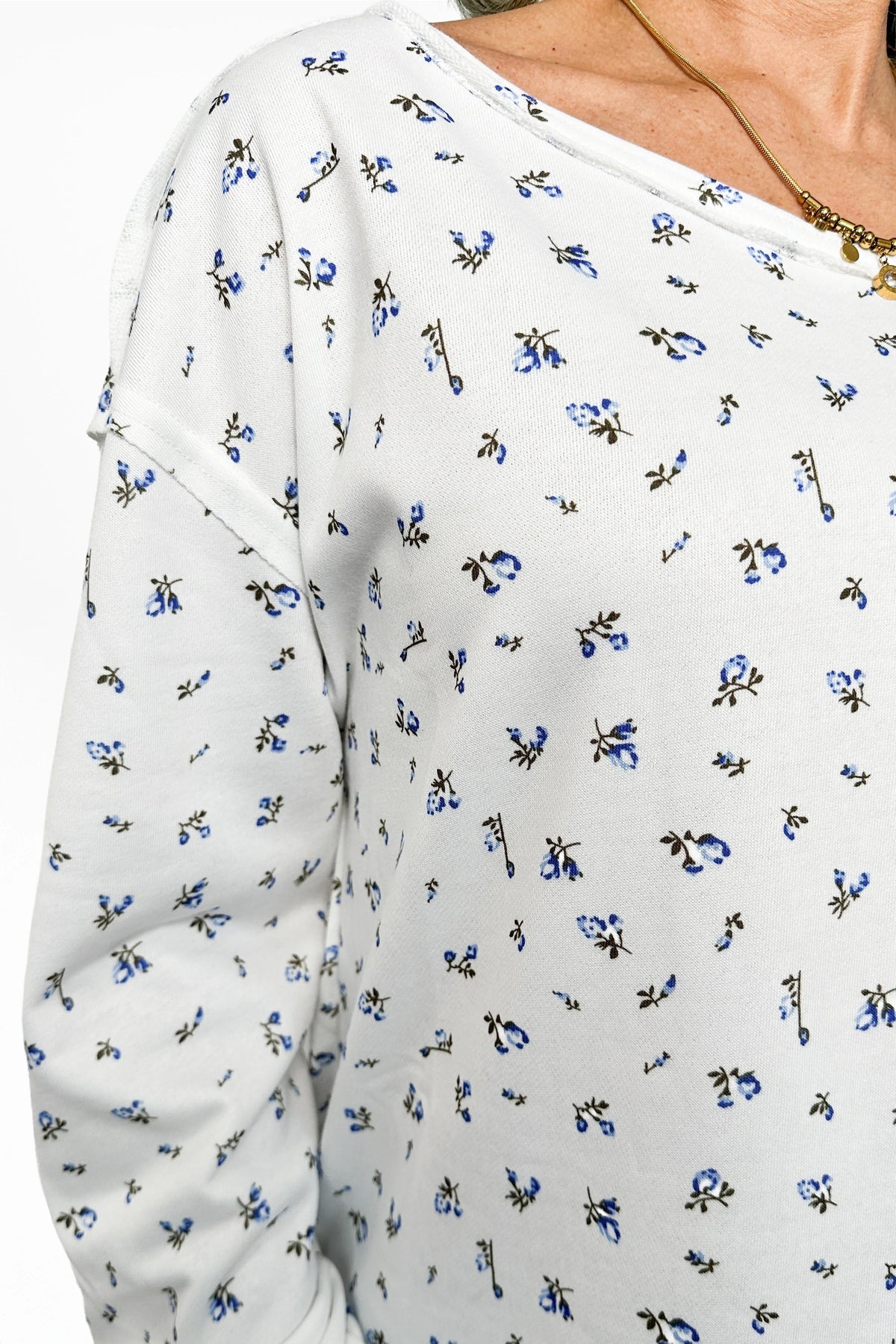 ALB Custom Women's Ditsy Floral Print Long Sleeve Top