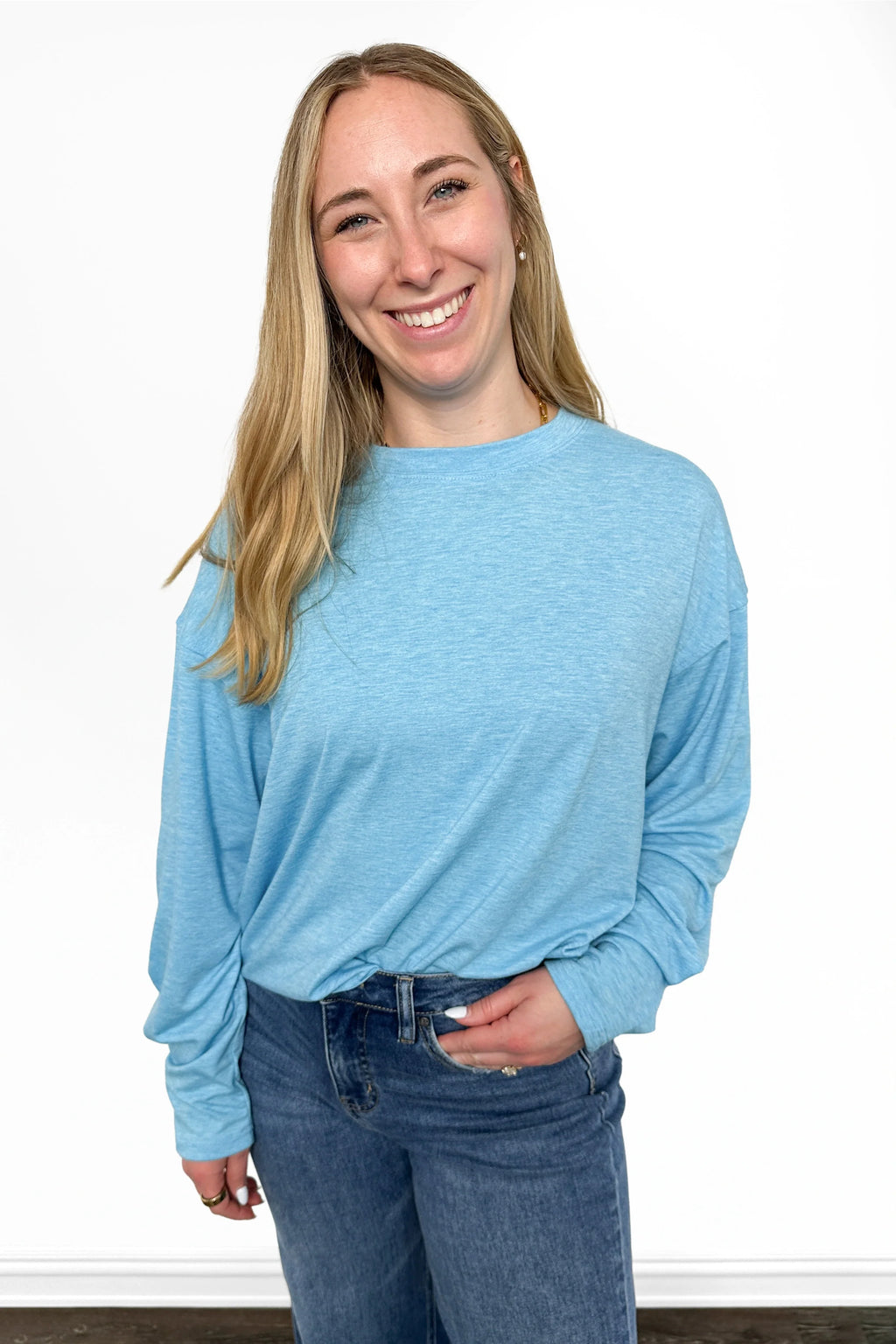ALB Custom Women's Oversized Round Neck Long Sleeve Top