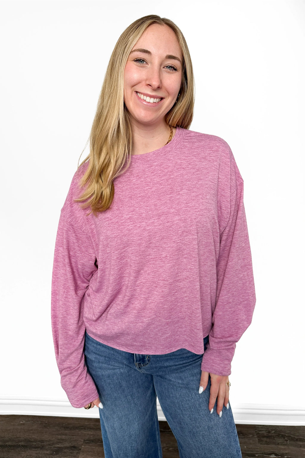 ALB Custom Women's Oversized Round Neck Long Sleeve Top