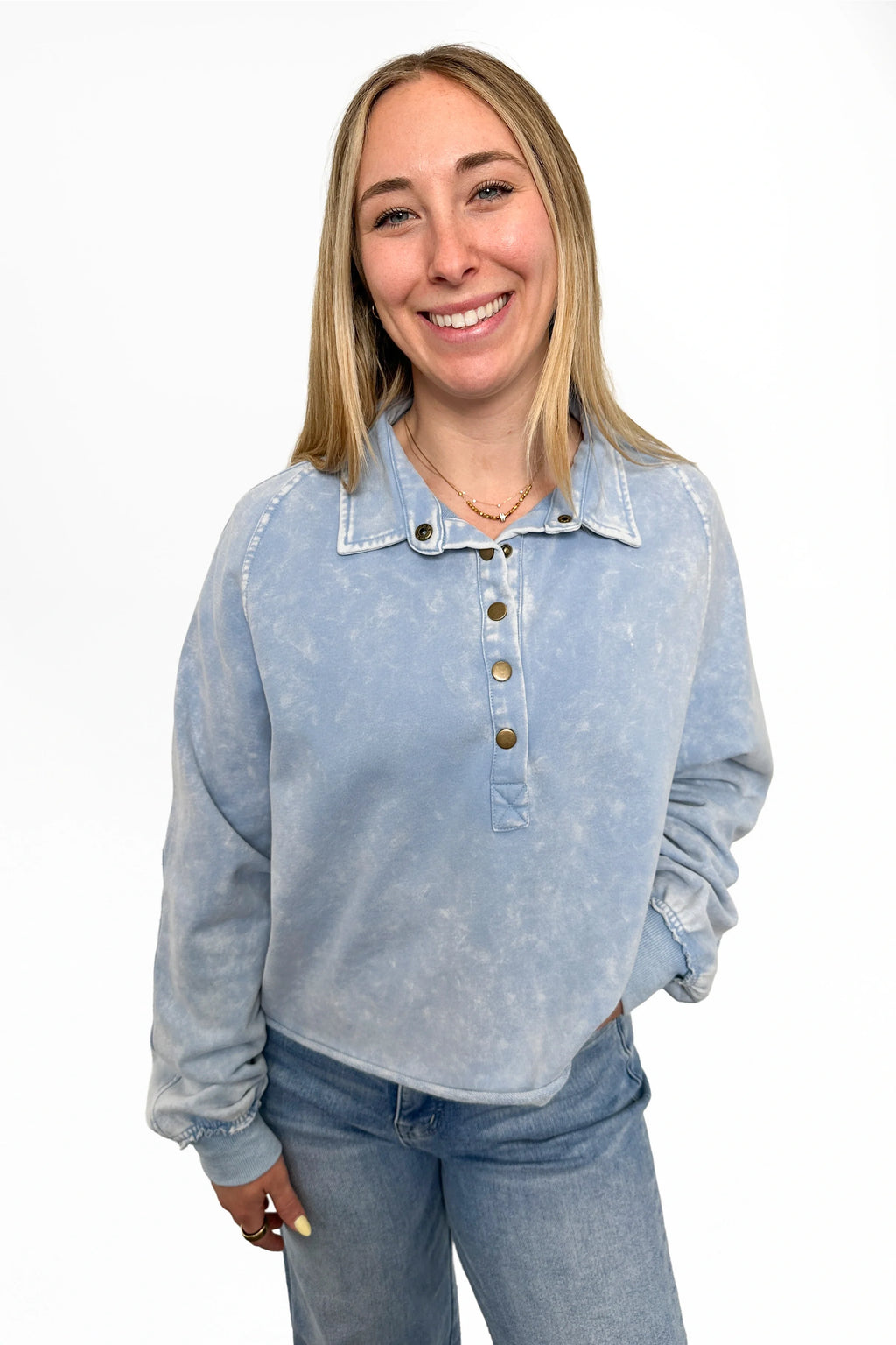 ALB Custom Women's Button Collared Sweatshirt