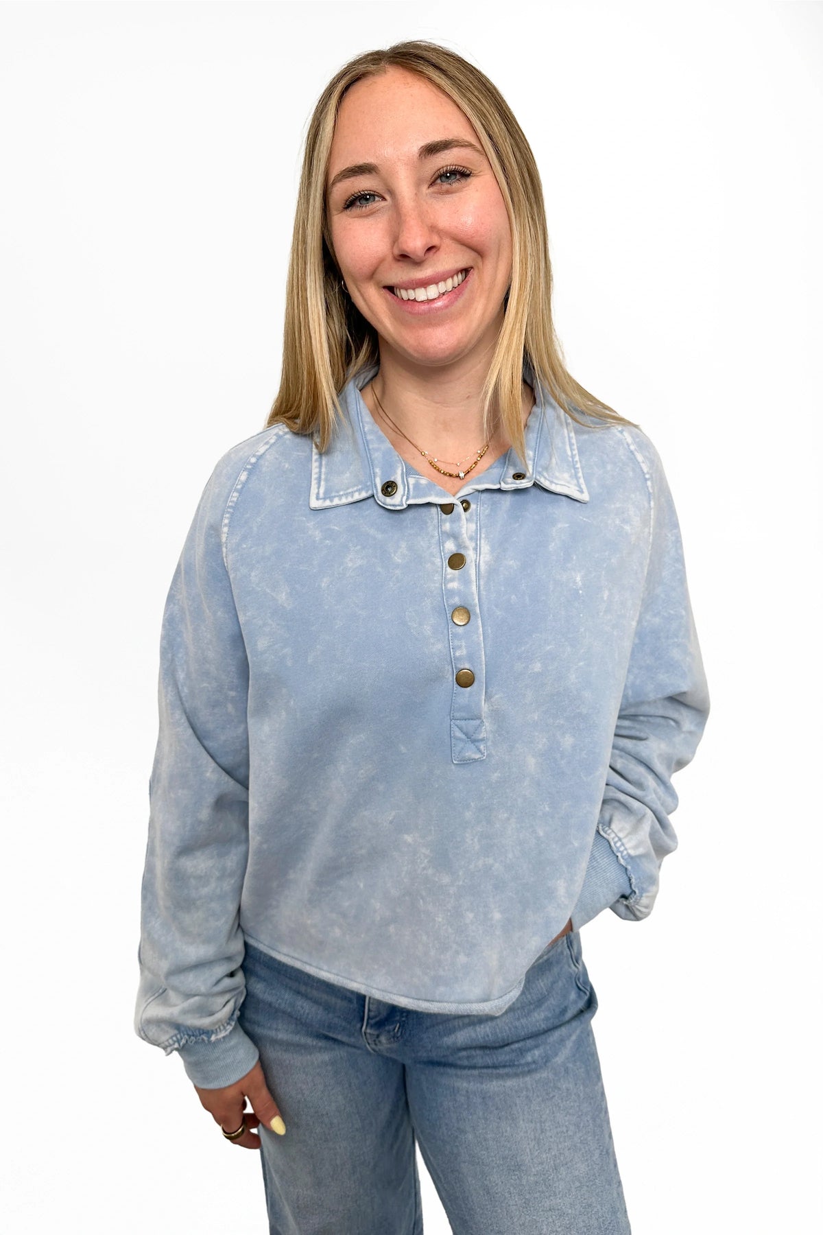 ALB Custom Women's Button Collared Sweatshirt