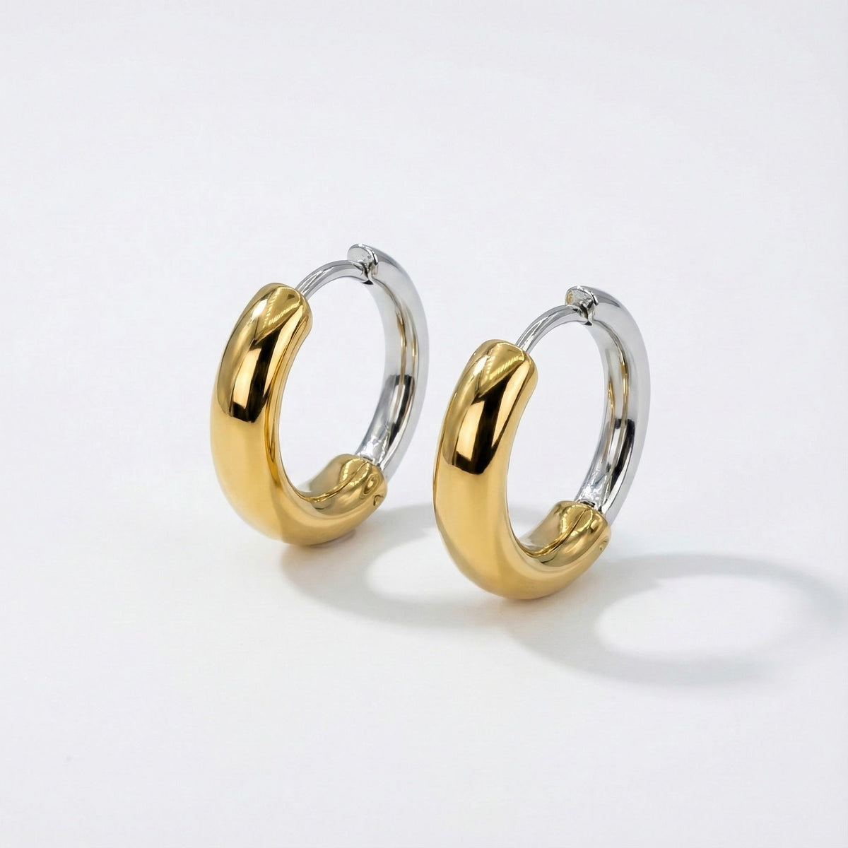 ALB Custom Two-Tone Chunky Hoop Earrings