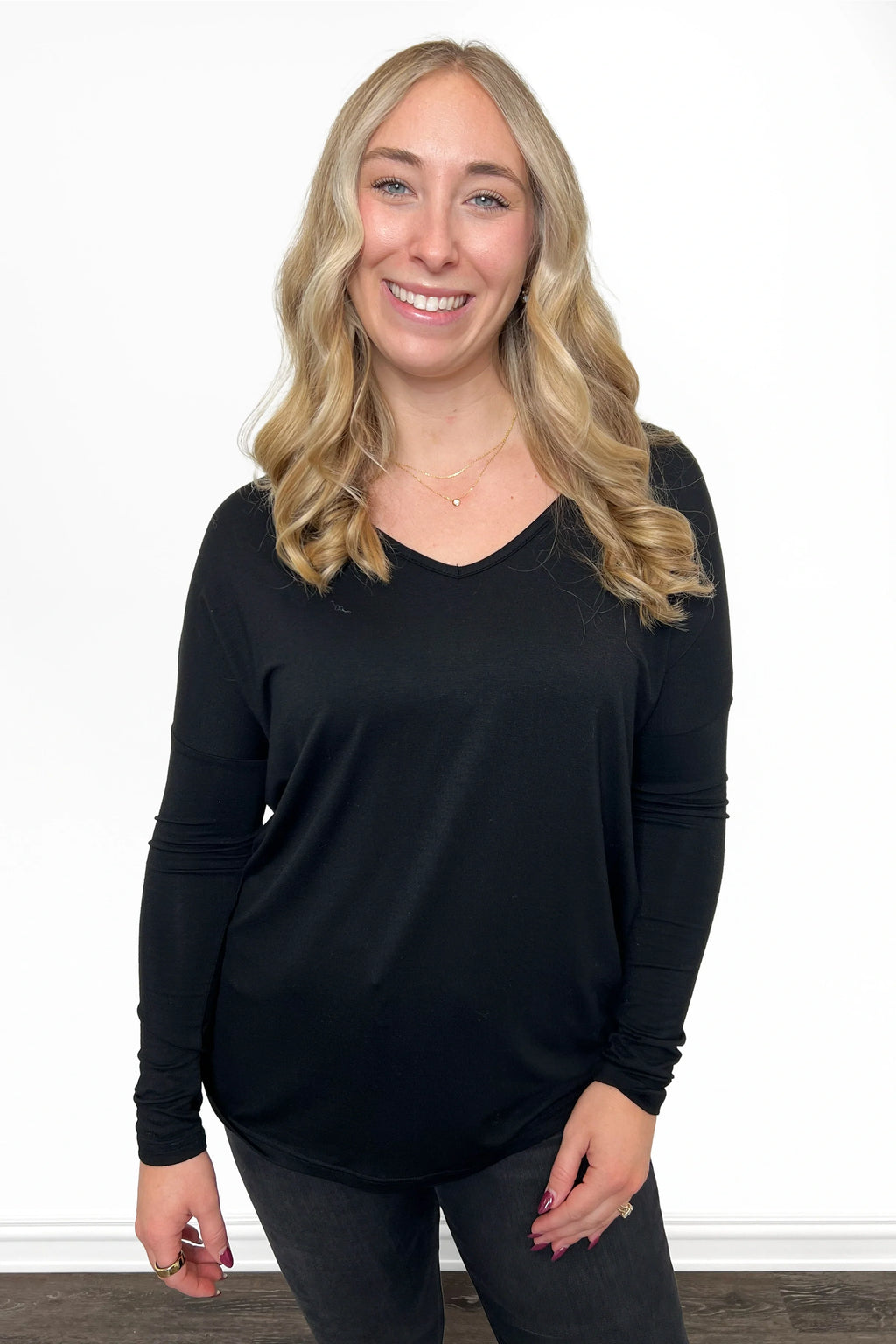 ALB Custom Women's Premium Everyday V-Neck Long Sleeve Top