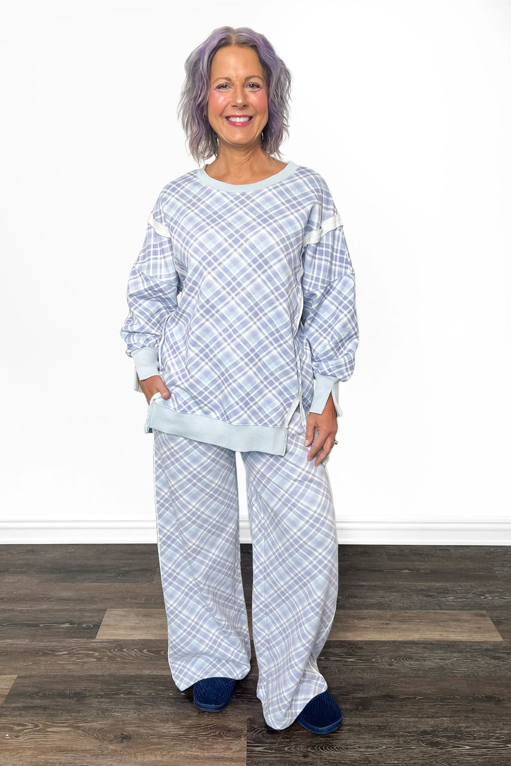 ALB Custom Women's Plaid Print Pullover