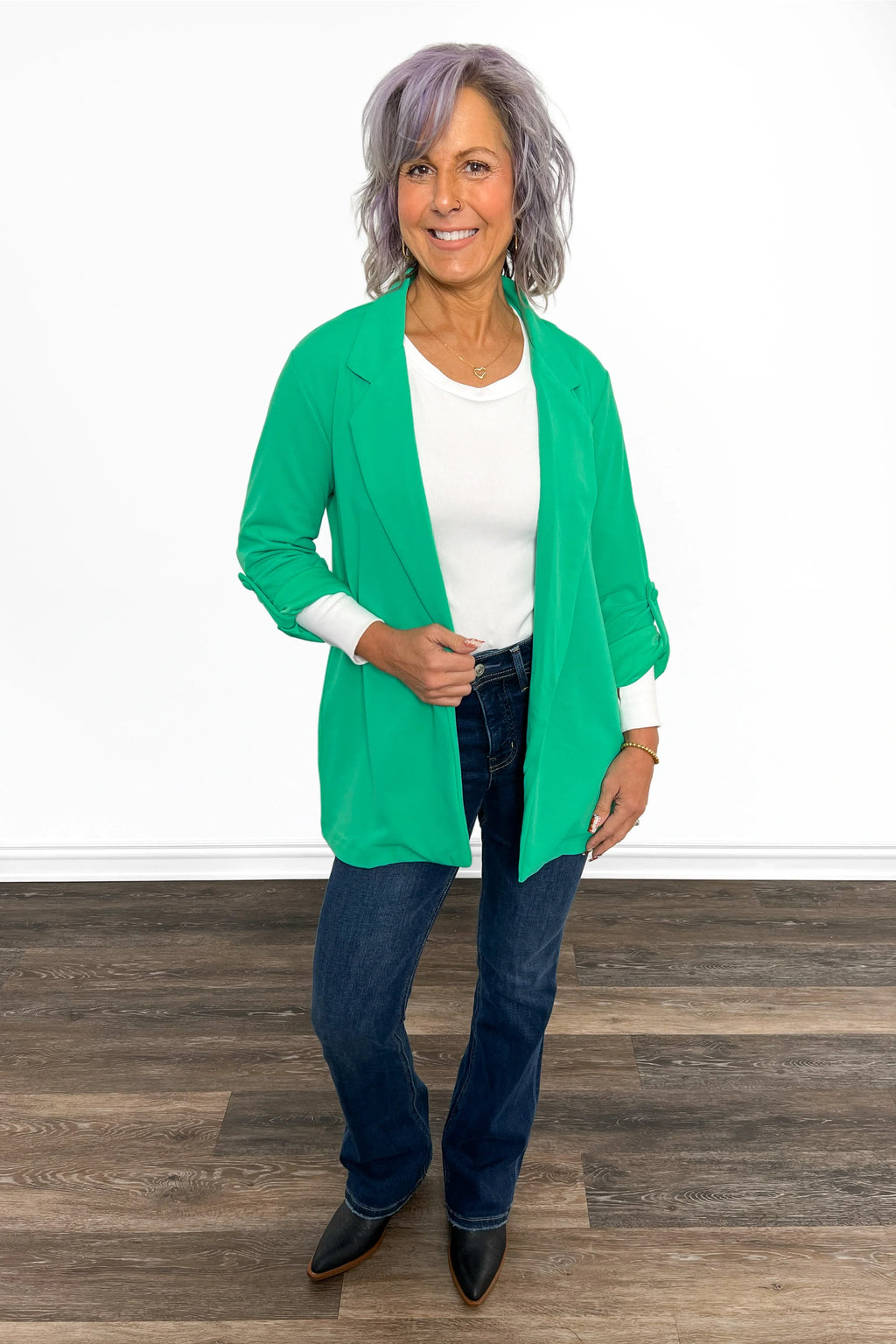 Women's Relaxed Open Front Blazer