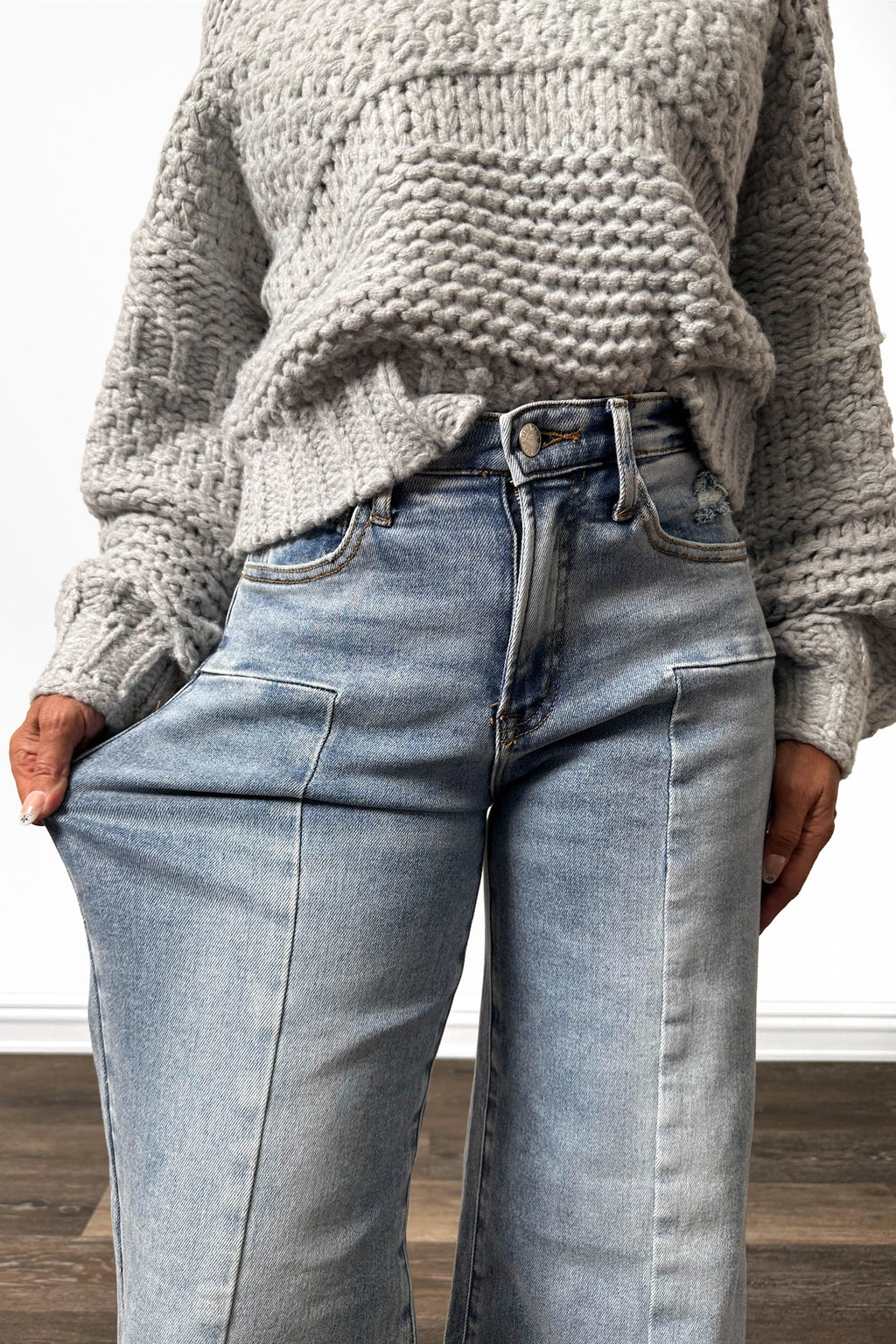 The Sandra High-Rise Tummy Control Wide Leg Denim