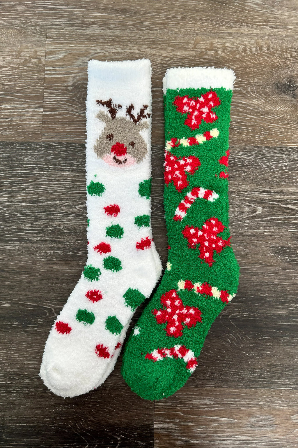 ALB Custom Women's Festive Print Fuzzy Socks