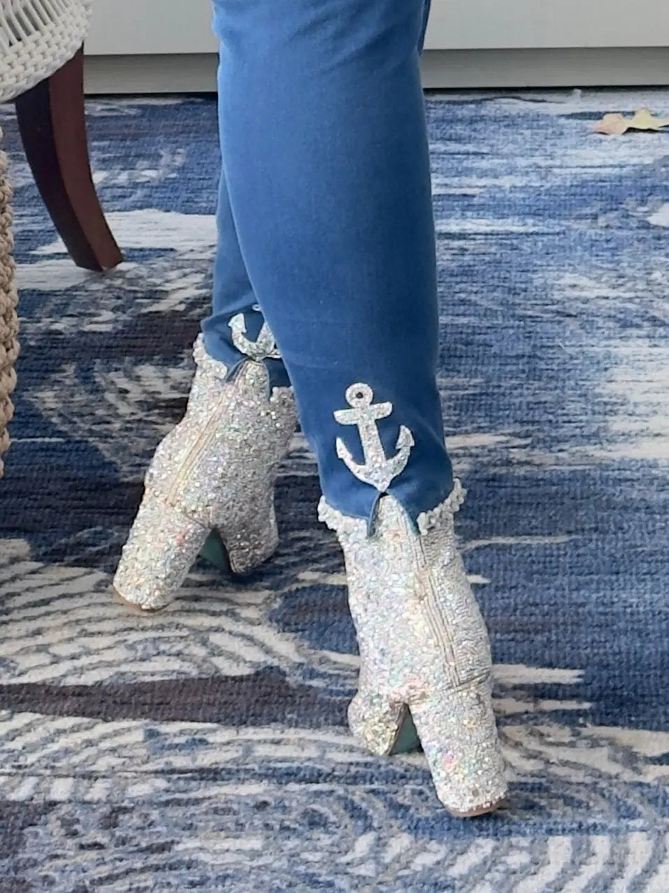 LULU-B DENIM NAVY ANCHOR DENIM