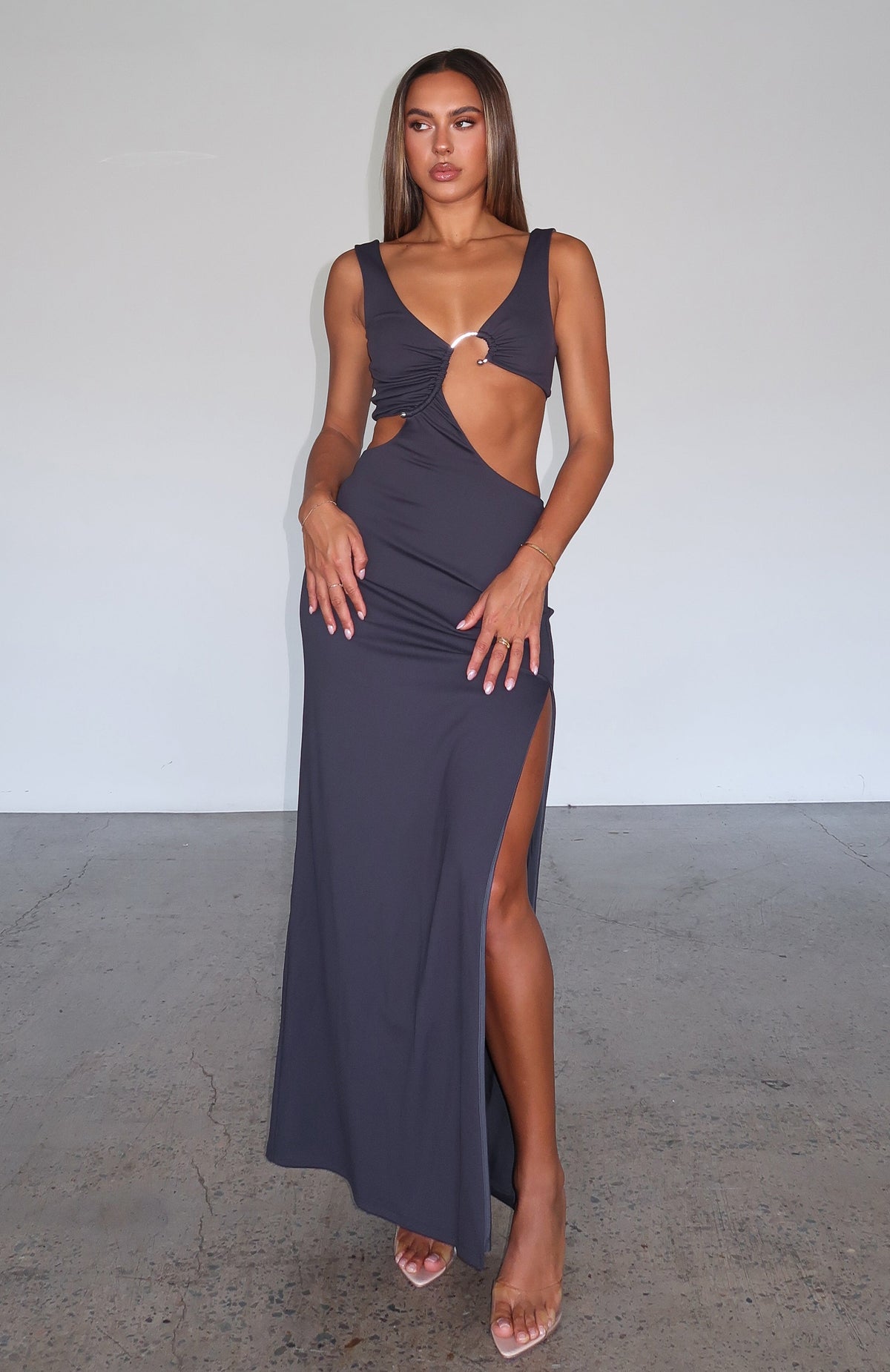It Feels Wrong Maxi Dress Steel
