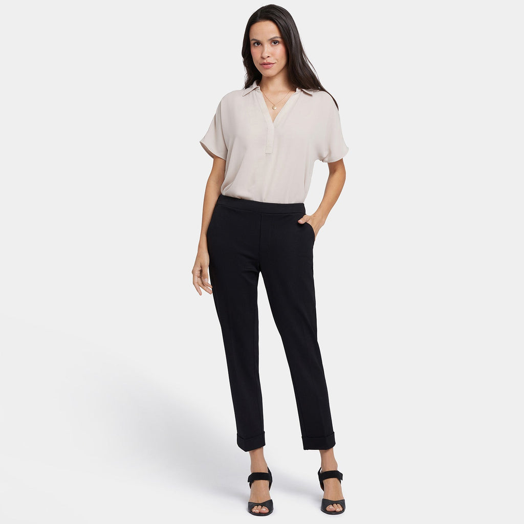 Cassidy Ankle Pull-On Trouser Pants - Black