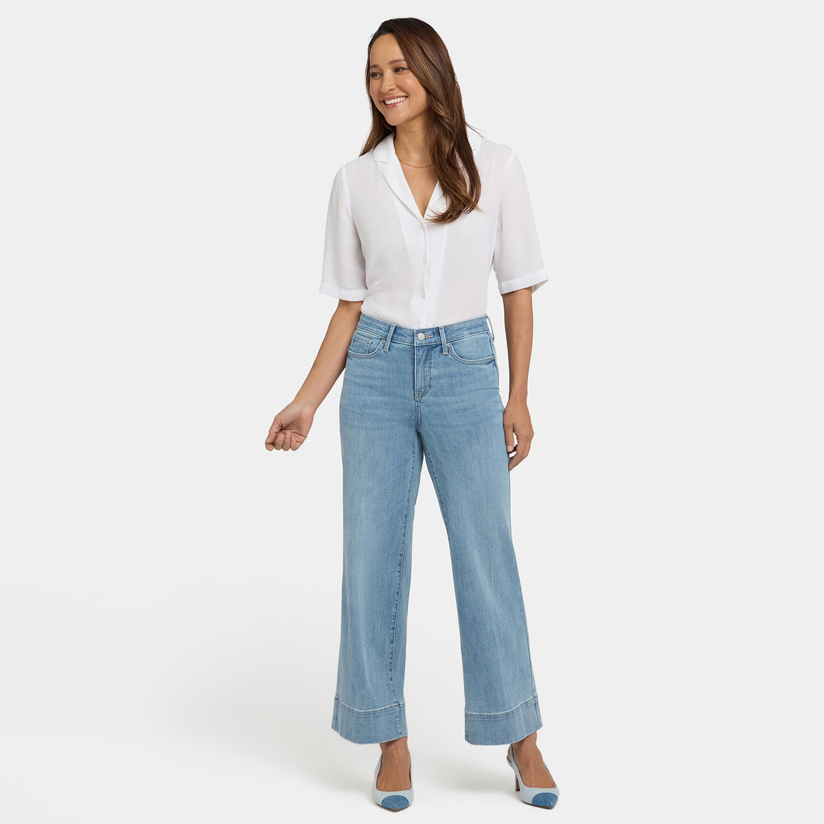 Teresa Wide Leg Ankle Jeans - Heritage Glow
