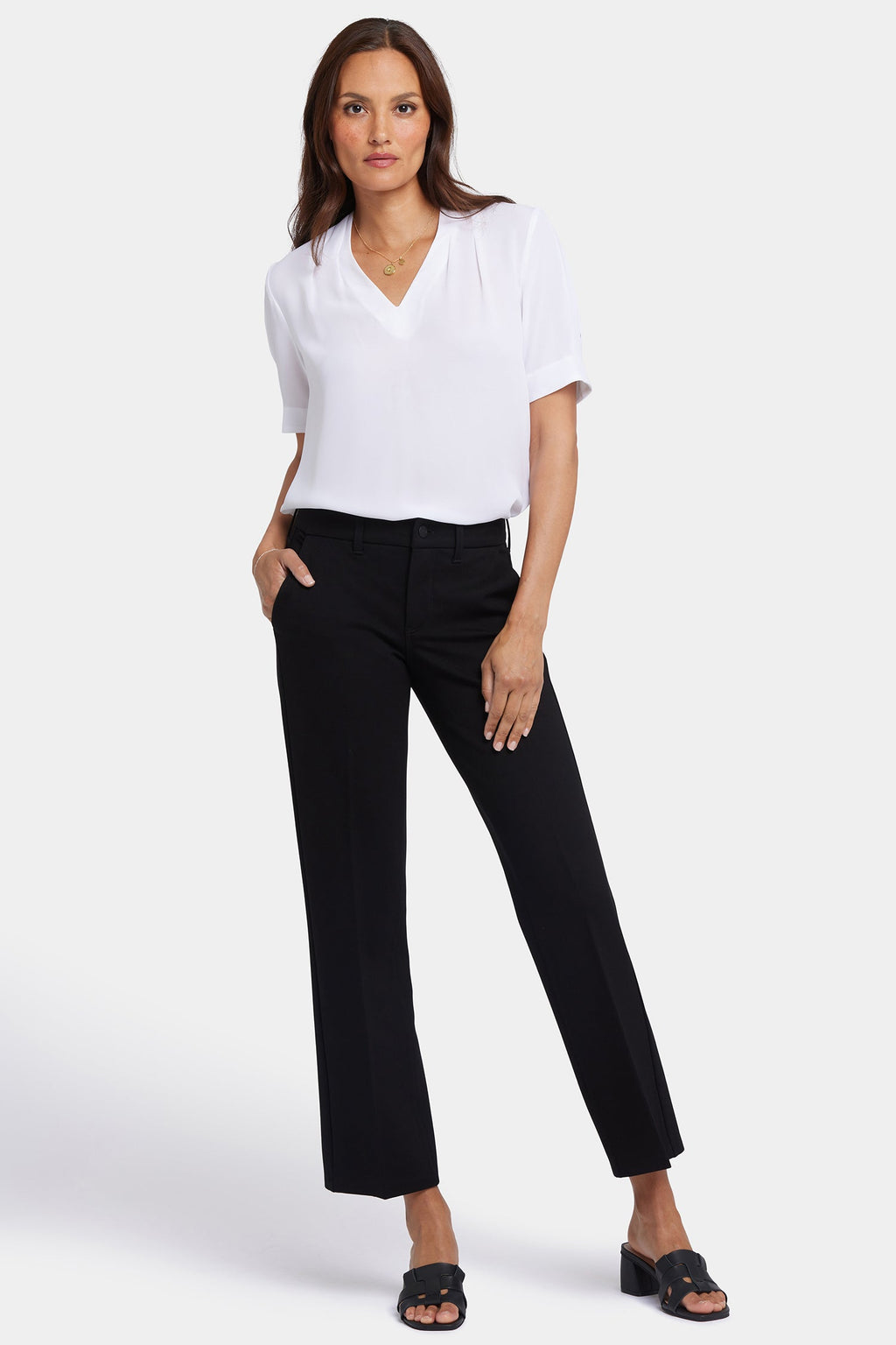 Straight Trouser Pants - Black
