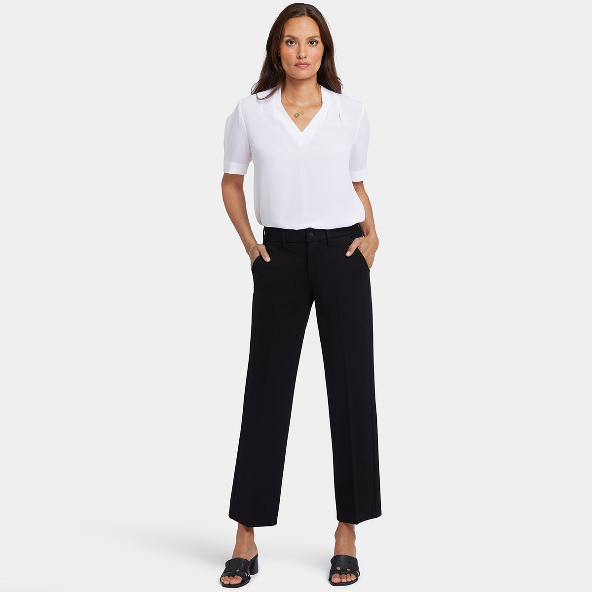Straight Trouser Pants - Black