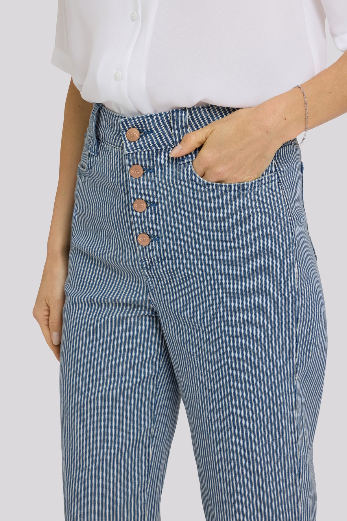 Kasey Stovepipe Ankle Jeans - Malaga Stripe