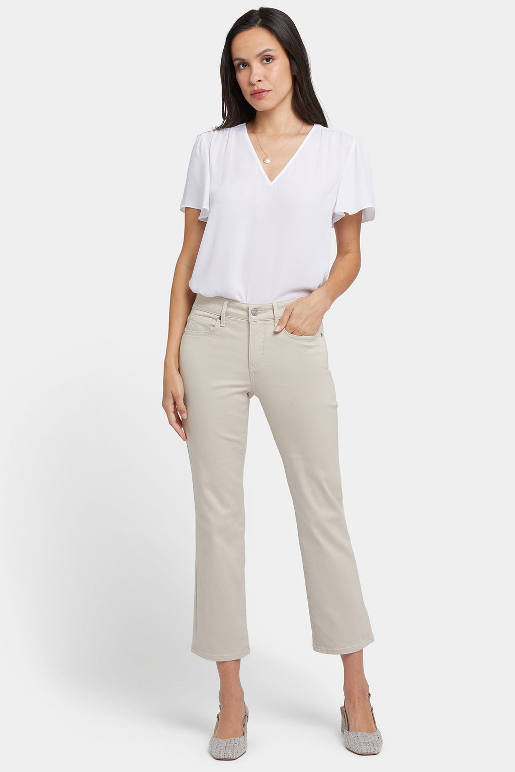 Marilyn Straight Ankle Jeans - Feather