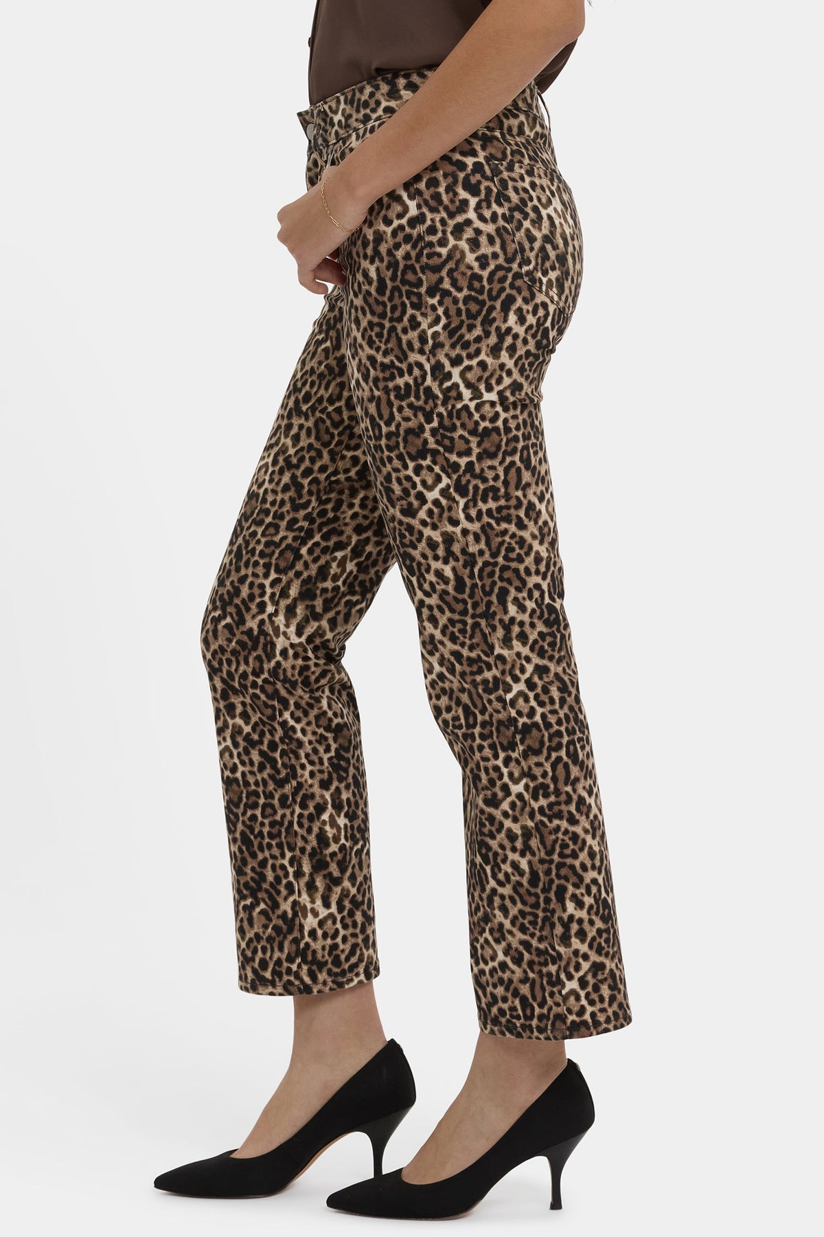 Marilyn Straight Ankle Jeans - Savanna Leopard