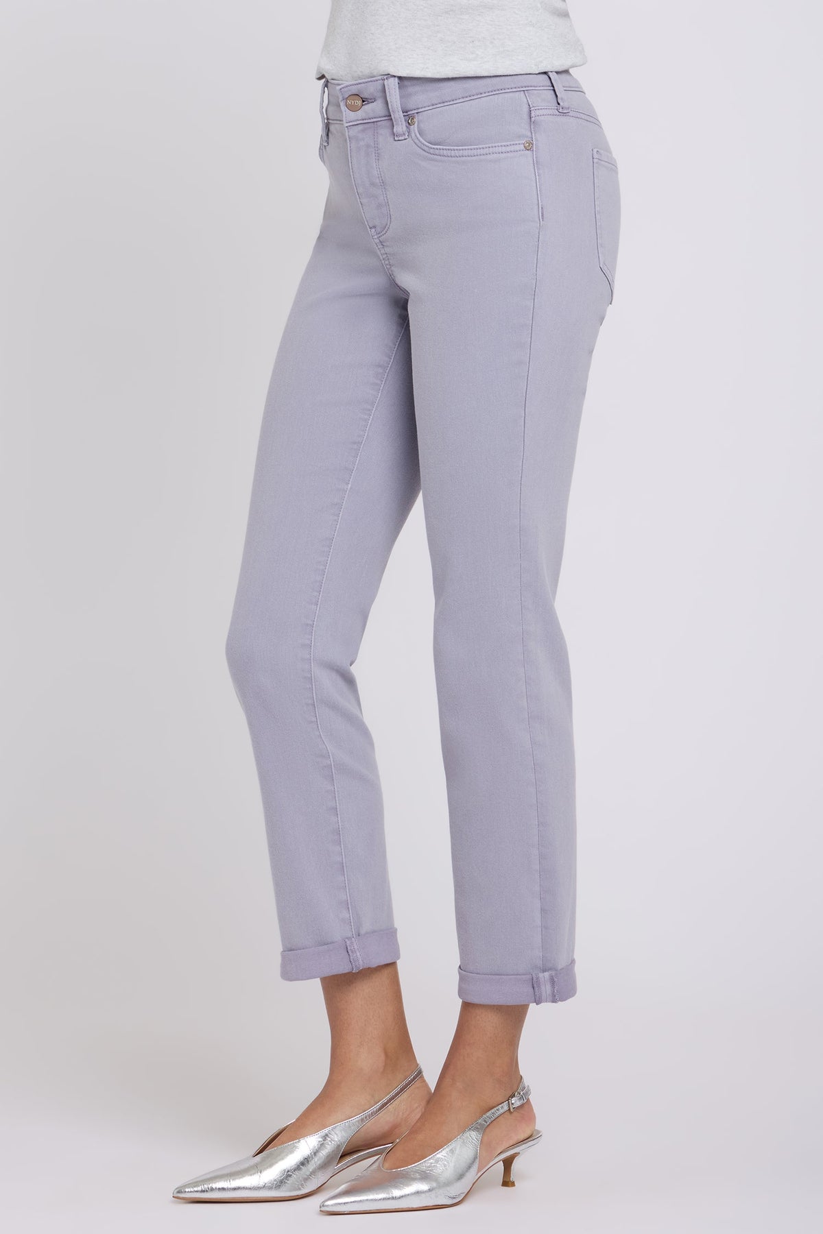 Sheri Slim Straight Ankle Jeans - Vintage Lavender