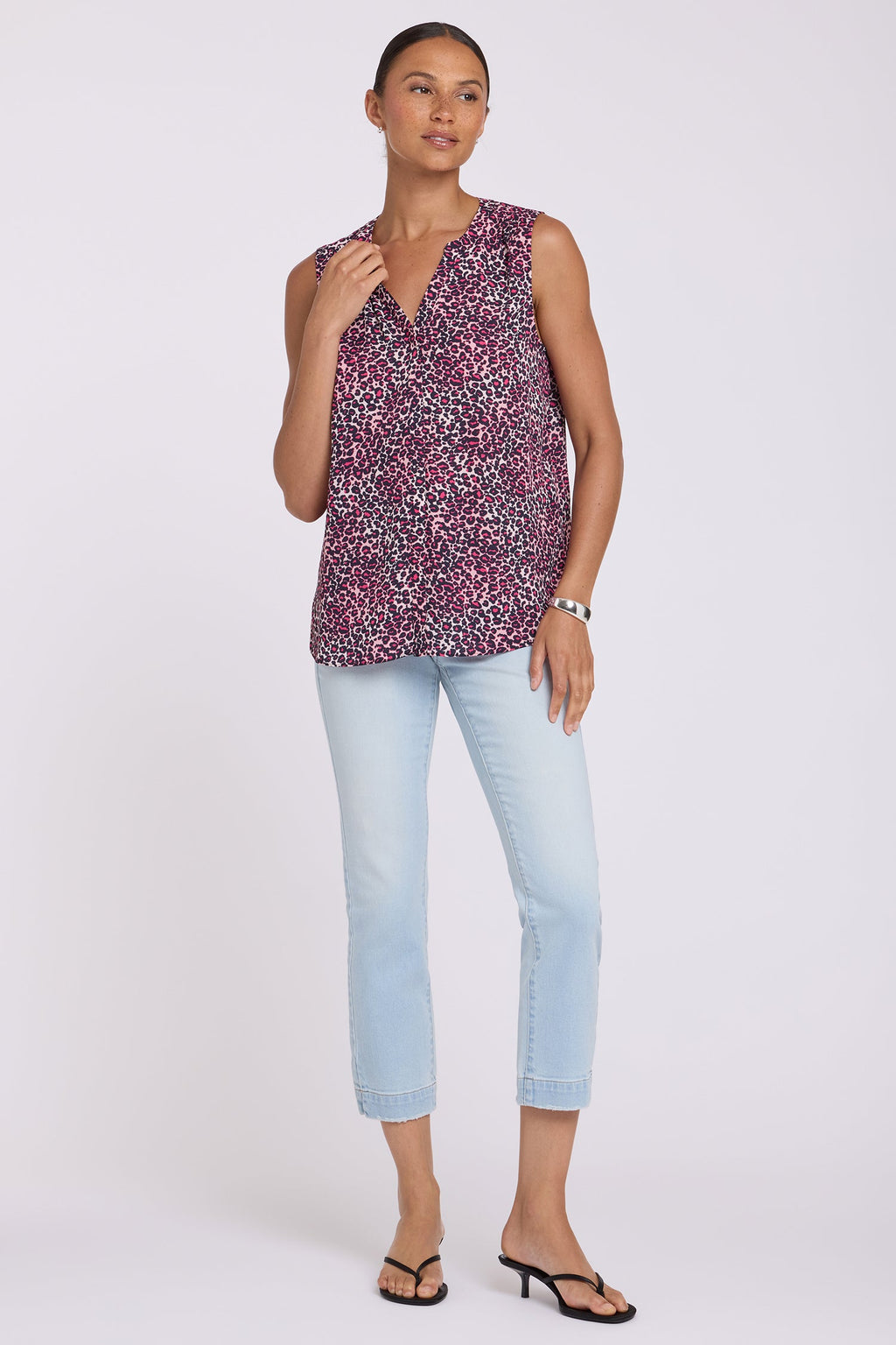 Sleeveless Pintuck Blouse - Catarina