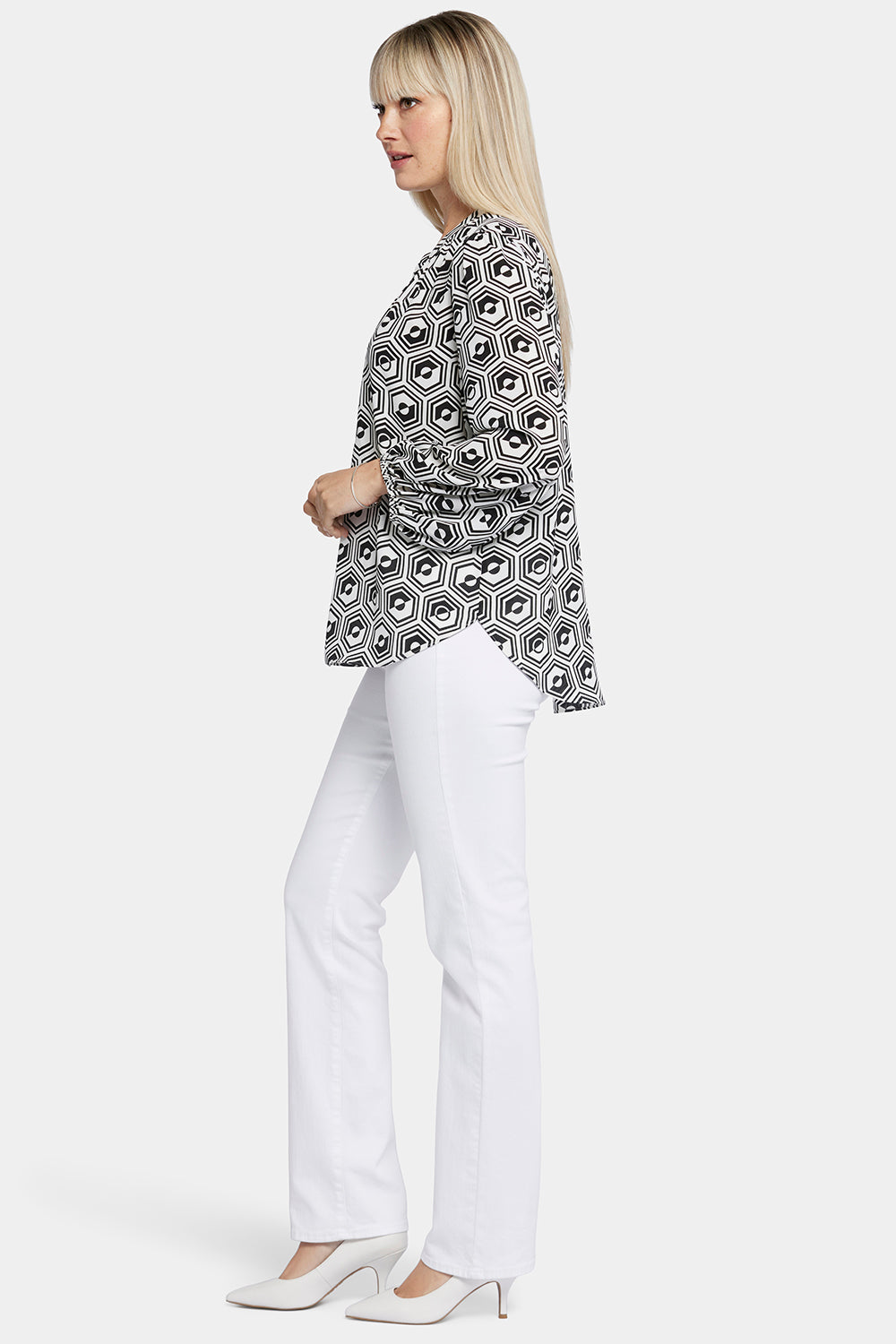 Puff Sleeve Popover Top - Night Owl