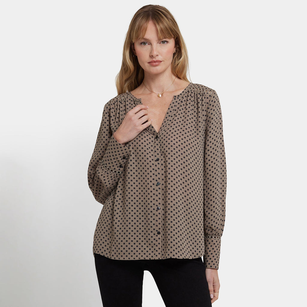 Liliana Peasant Blouse - Capucine Dots