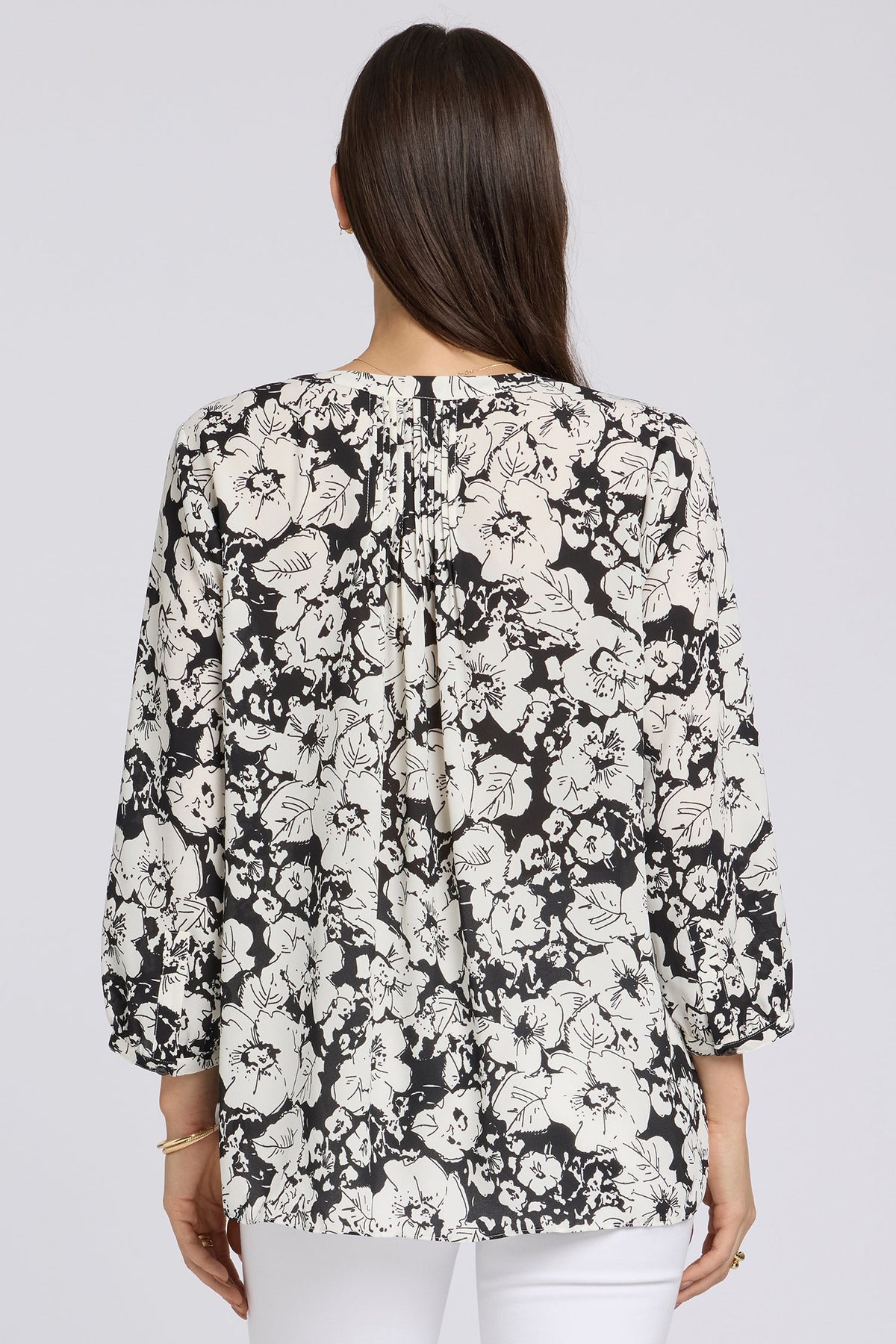 Pintuck Blouse - Poignant Poppies
