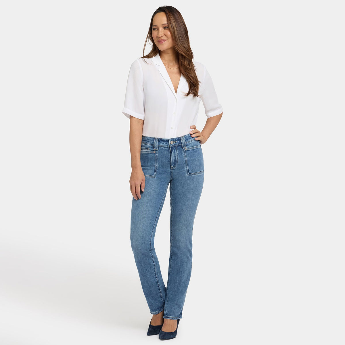 Marilyn Straight Jeans - Bastille Sea