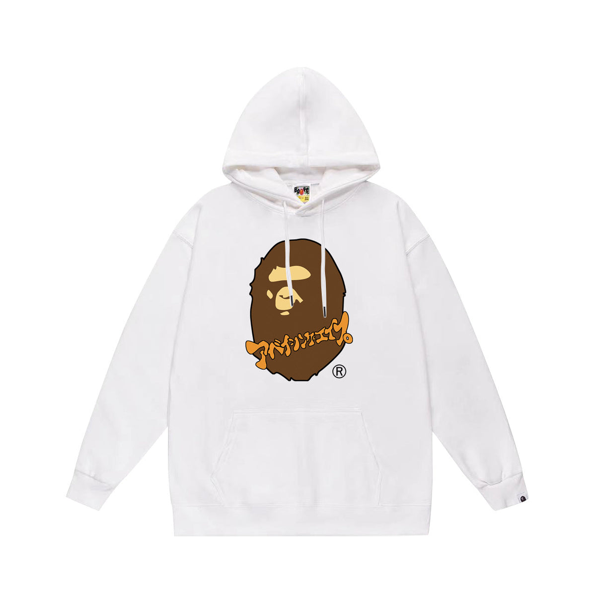 Bathing Ape Hoodie Autumn/Winter Letter Print Loose Hoodie Pullover Ape Sweater