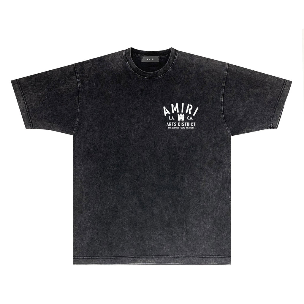 Amiri T-shirt Washed and Worn Retro Short Sleeve T-shirt