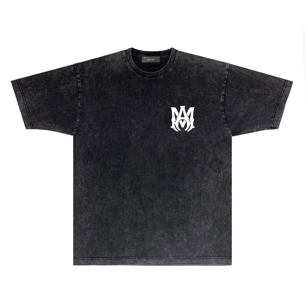 Amiri T-shirt Washed and Worn Retro Short Sleeve T-shirt