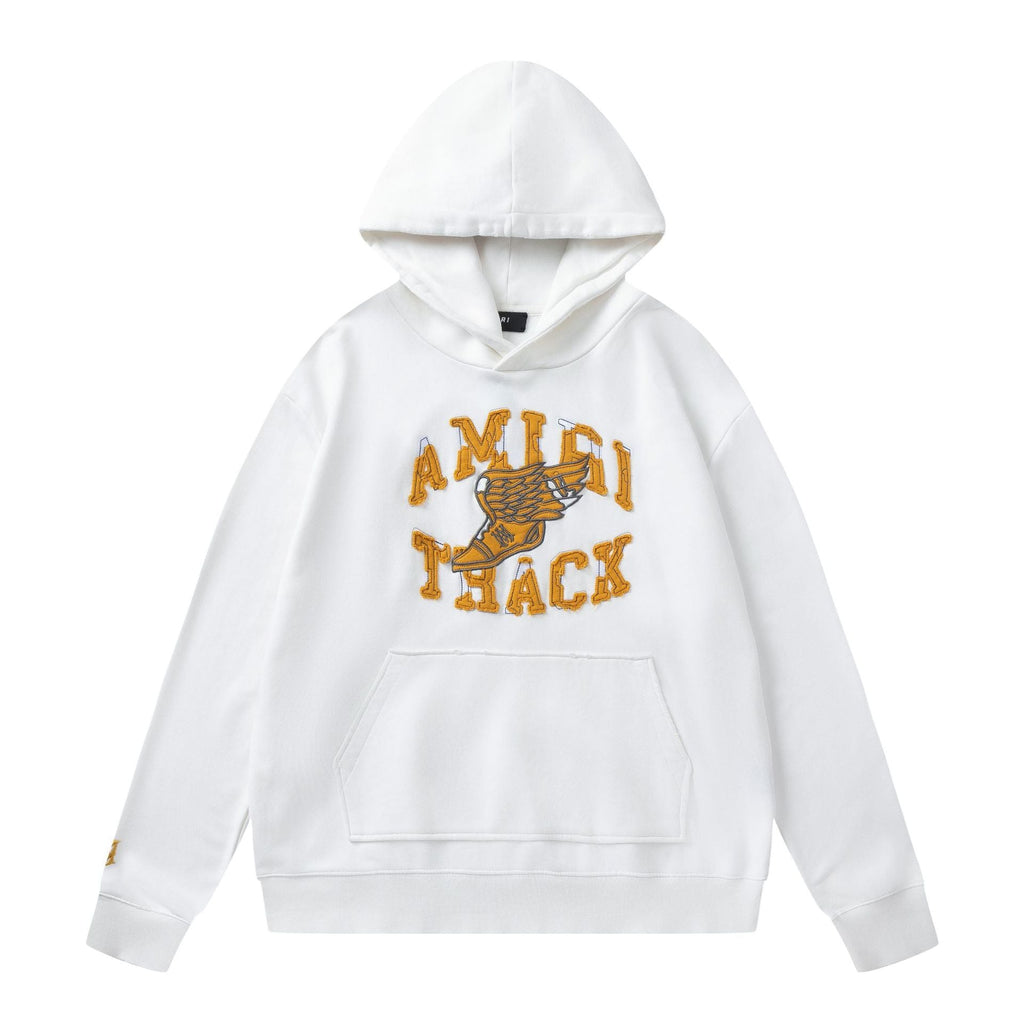 Amiri Hoodie AMI Winged Shoes Letter Pattern Hooded Sweater