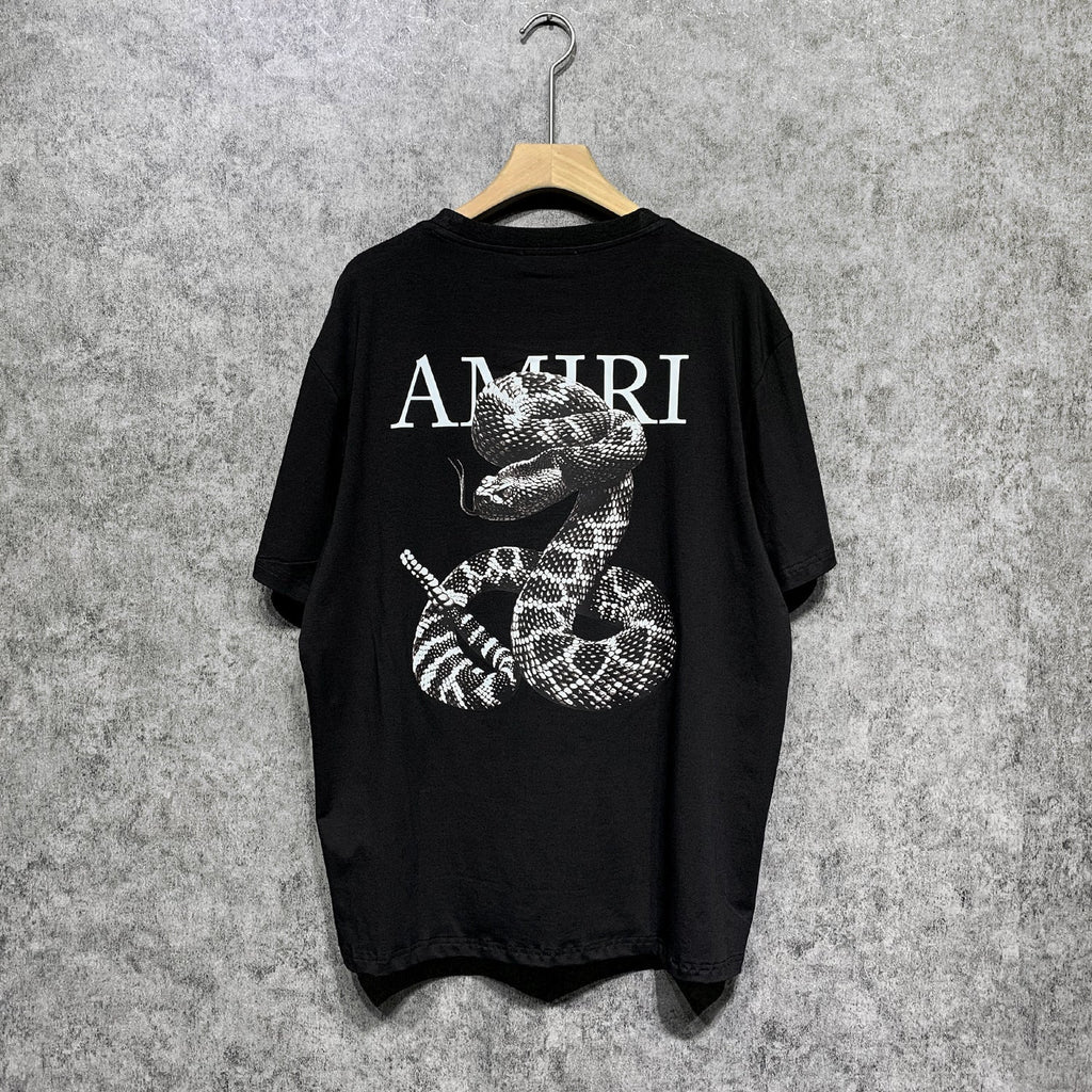 Amiri T Shirt Rattlesnake Printed Casual Round Neck