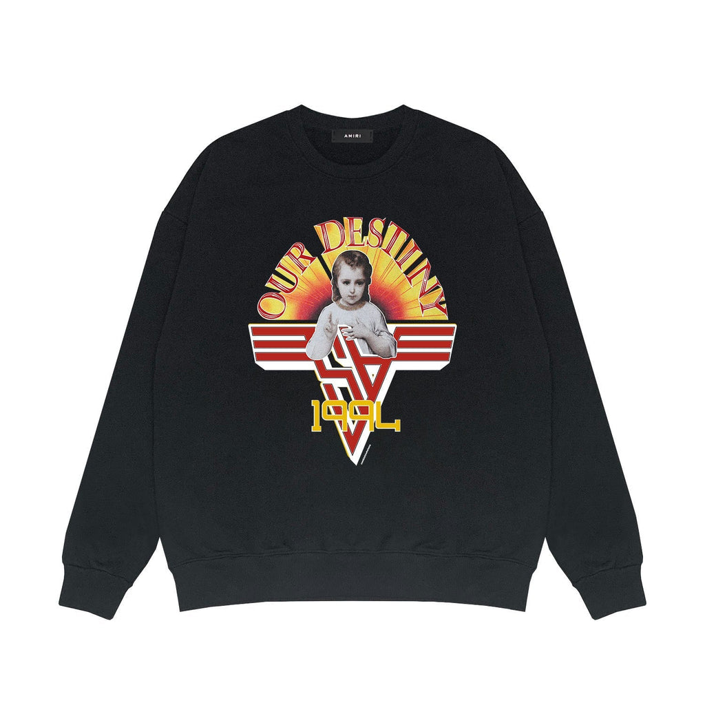 Amiri Long Sleeve Shirt Crew Sweatshirts Crew Neck Sweater
