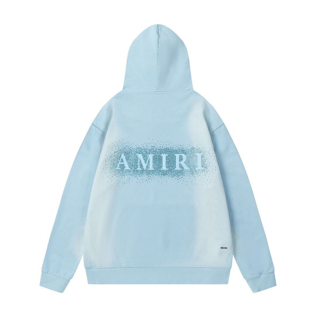 Amiri Hoodie AMI Letter Logo Hot Diamond Printed Hooded Sweater Men and Women