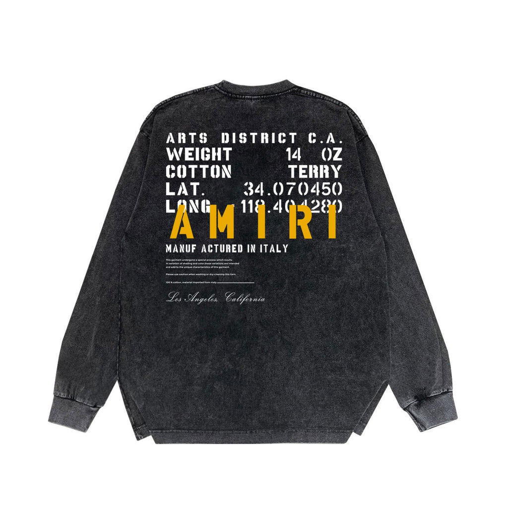 Amiri Long-Sleeve Shirt Vintage Distressed Long Sleeve T-shirt