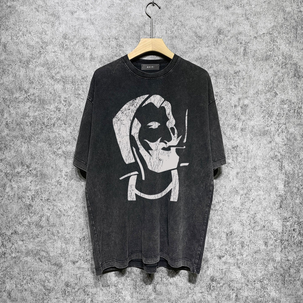 Amiri T-Shirt Vintage Distressed Short-Sleeved T-shirt