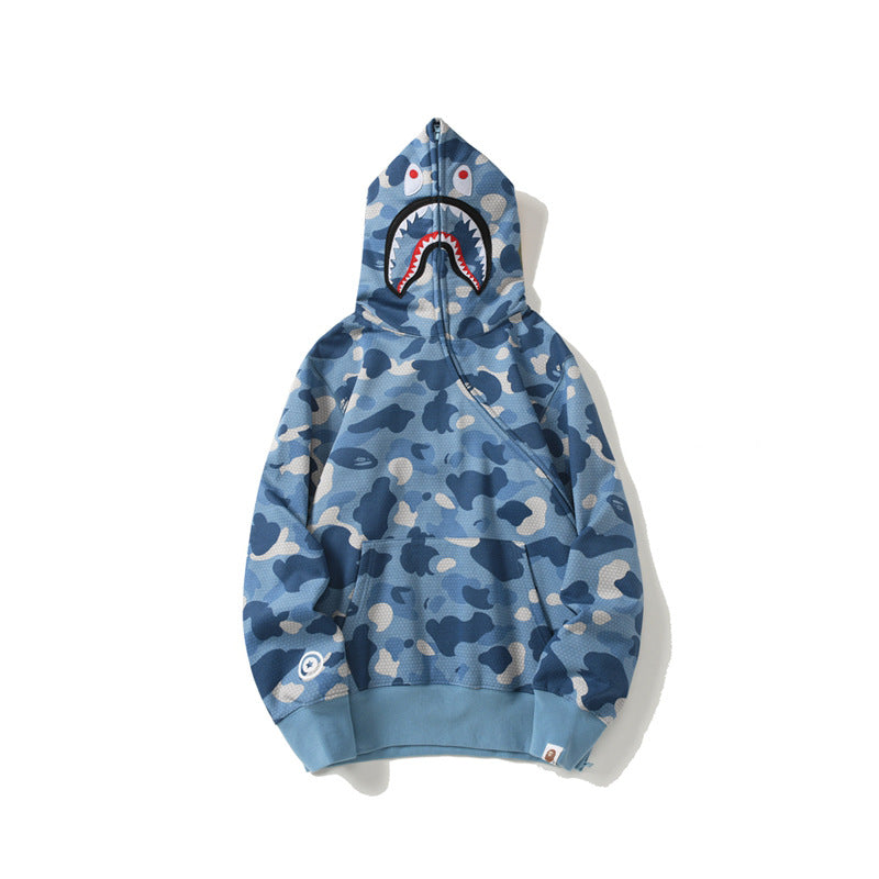 Bathing Ape Hoodie Zip Honeycomb Camo Kangaroo Pocket Sweater Pullover