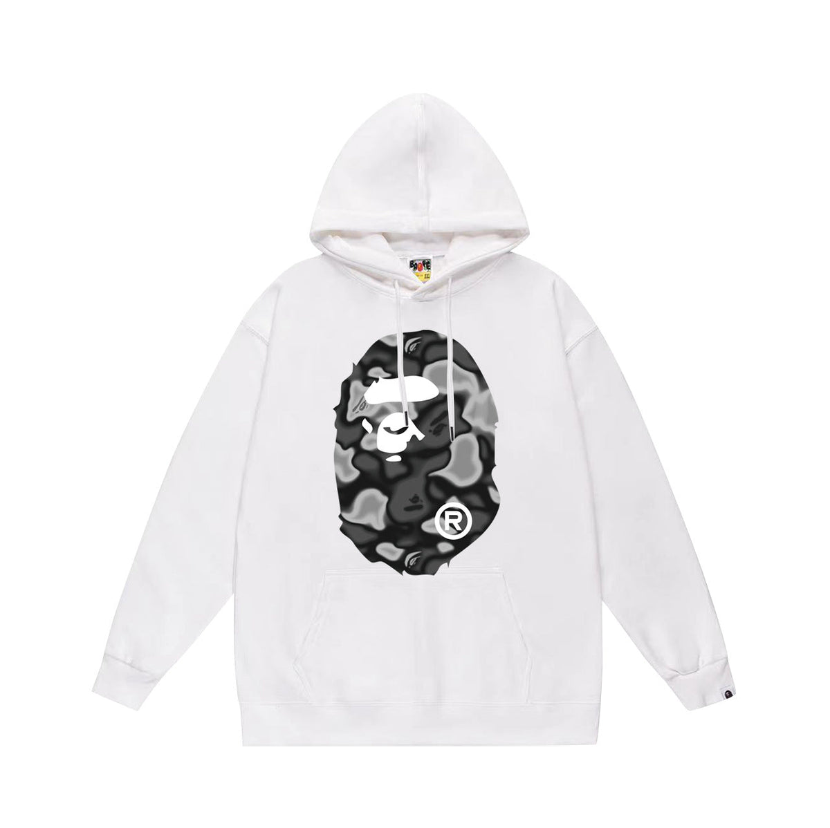 Bathing Ape Hoodie Autumn/Winter Letter Print Loose Hoodie Pullover Ape Sweater