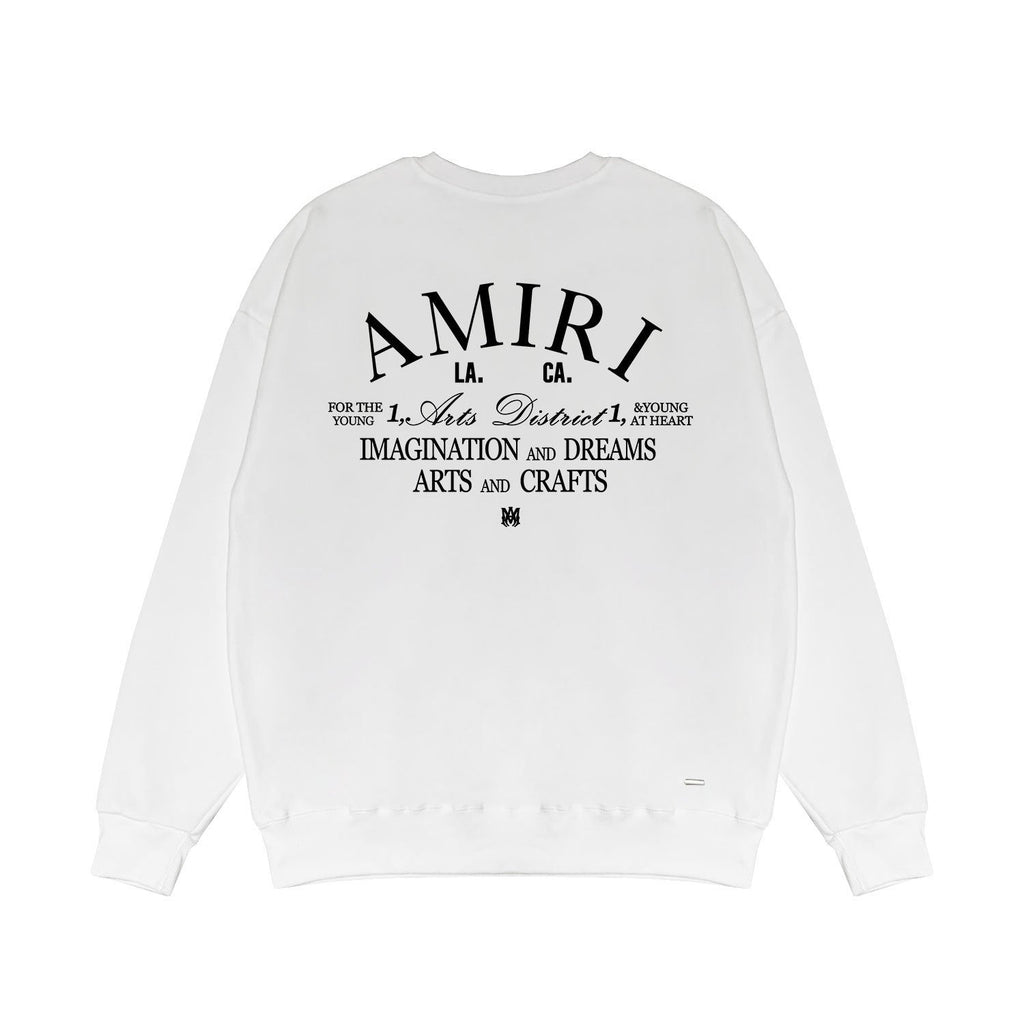 Amiri Long Sleeved Shirt Fashion Brand Crew Sweatshirts round Neck Sweater