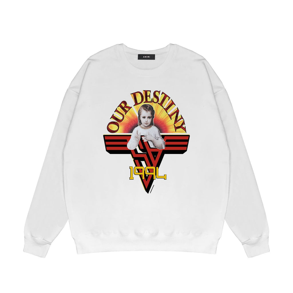 Amiri Long Sleeve Shirt Crew Sweatshirts Crew Neck Sweater