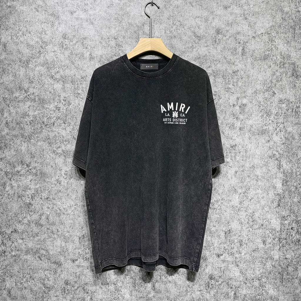 Amiri T-shirt Washed and Worn Retro Short Sleeve T-shirt