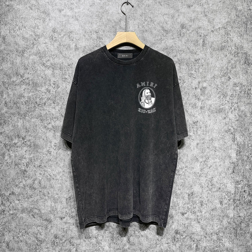 Amiri T-Shirt Distressed Retro Short Sleeve T-shirt