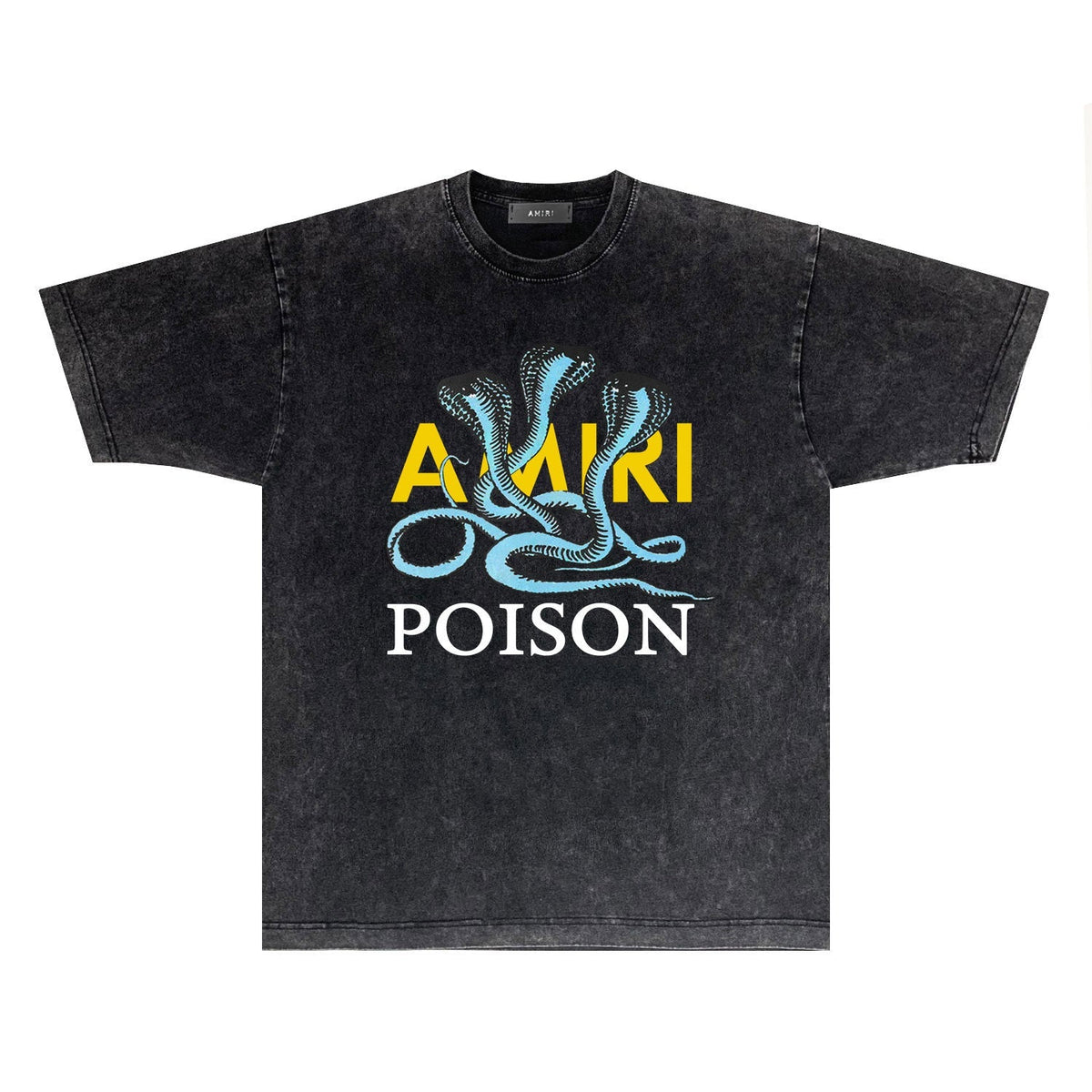 Amiri T-shirt Washed and Worn Retro Short Sleeve T-shirt