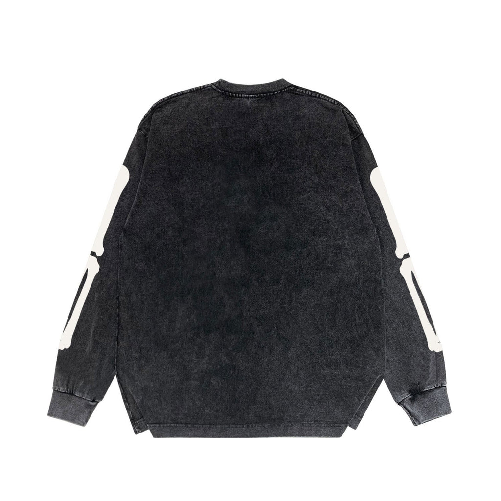 Amiri Long-Sleeve Shirt Bone Print Vintage Long Sleeve T-shirt