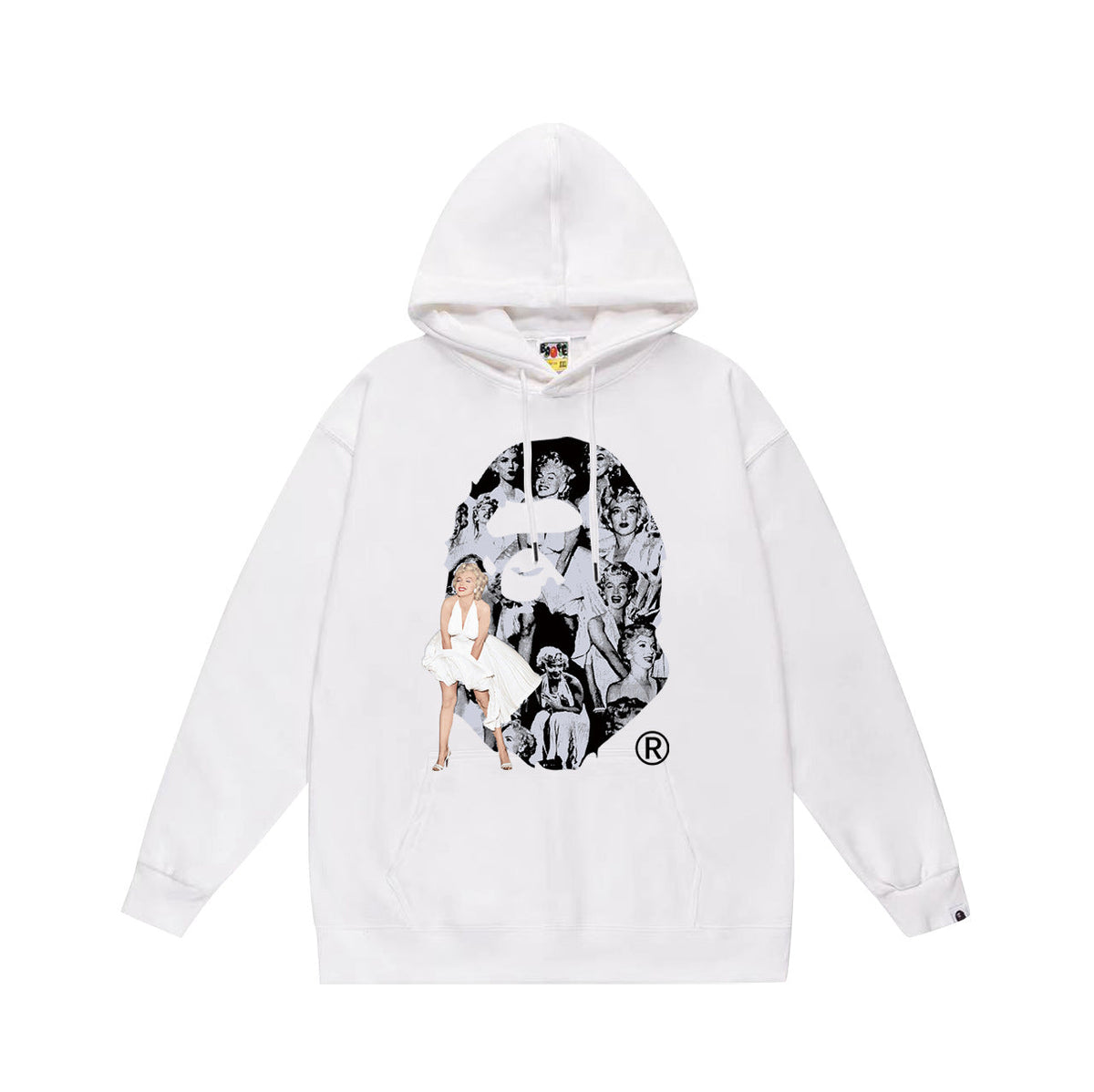 Bathing Ape Hoodie Autumn/Winter Letter Print Loose Hoodie Pullover Ape Sweater