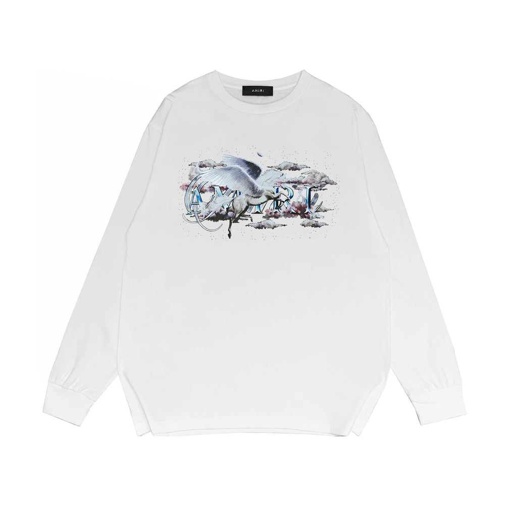 Amiri Long Sleeve Shirt Fashion Brand Long Sleeve Long-Sleeved T-shirt Blouse