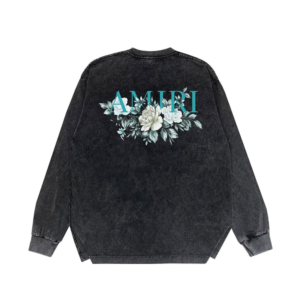 Amiri Long Sleeve Shirt Vintage T Shirt Washed and Worn Vintage Long Sleeve T-shirt
