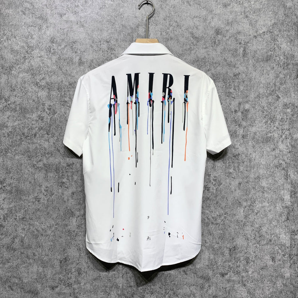 Amiri T Shirt Color Splash Ink