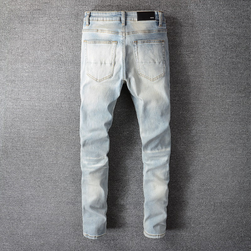 Amiri Jeans Casual Hip Hop Slim Jeans Men #808