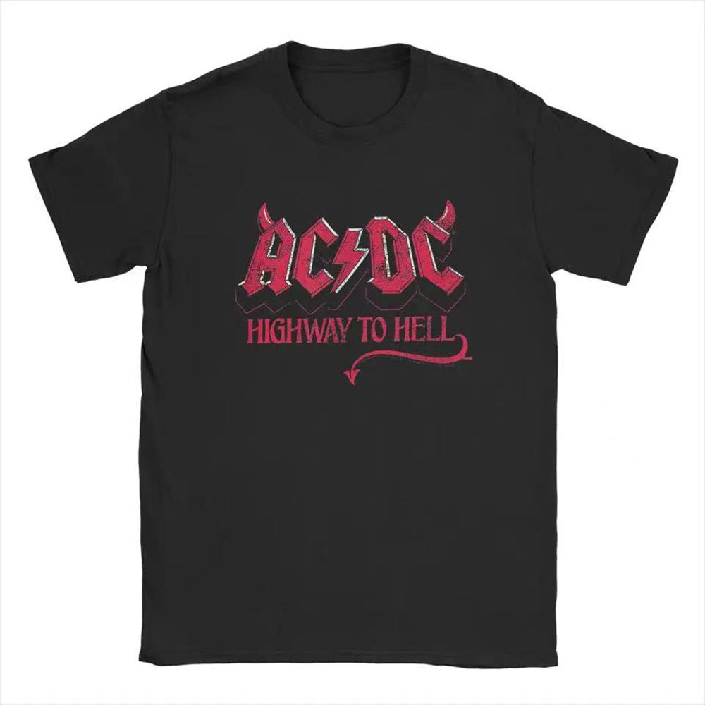 AC Highway To Hell DC Men T Shirt Distressed Rock Music